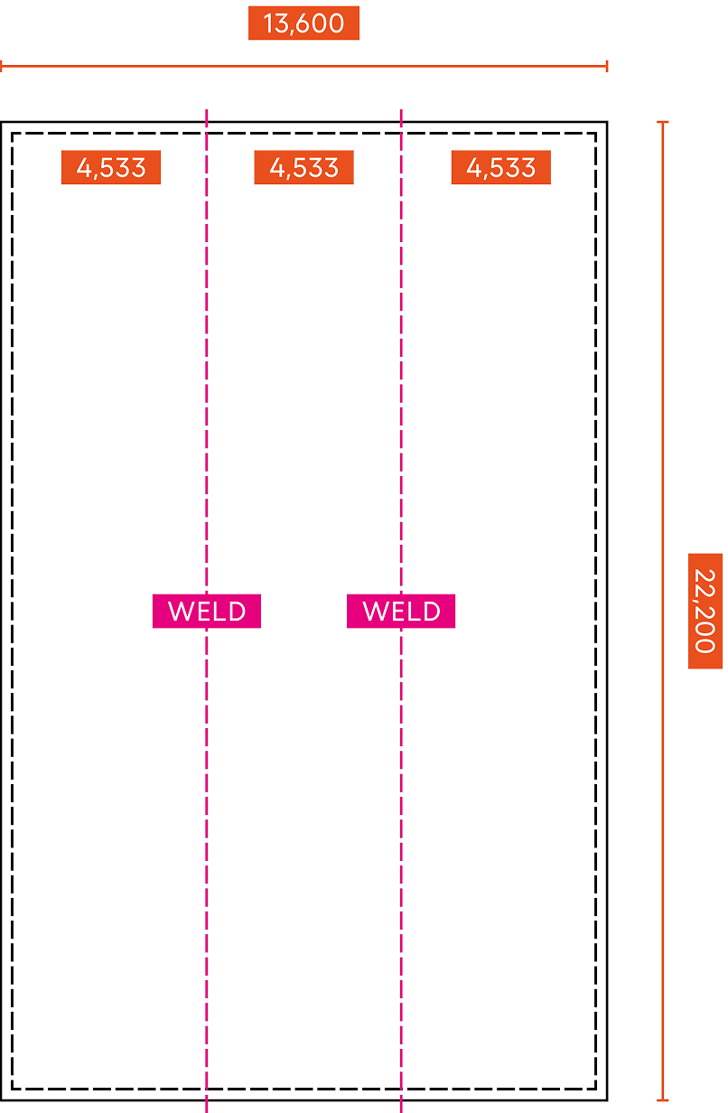 Red Parking Banner West template layout