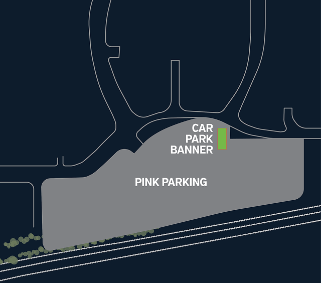 Pink Parking Banner location map