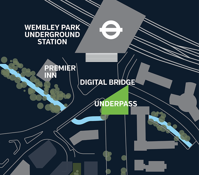 Underpass location map